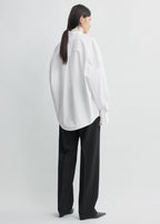 Oversized striped shirt white