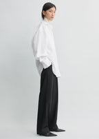 Oversized striped shirt white