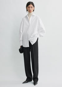 Oversized striped shirt white