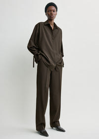 Tie-cuff shirt pepper