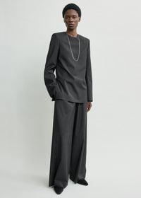 Tailored dinner blouse charcoal