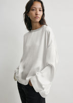 Boxy satin top white