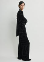 Oversized devoré shirt black