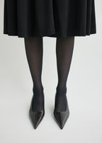 Sharp naplack wedge pumps bark