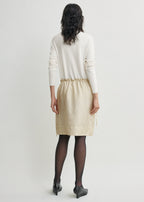 Striped mini skirt beige/brown