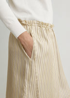 Striped mini skirt beige/brown