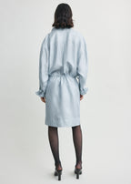 Striped mini skirt ice/white