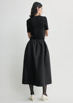 Gathered evening skirt black