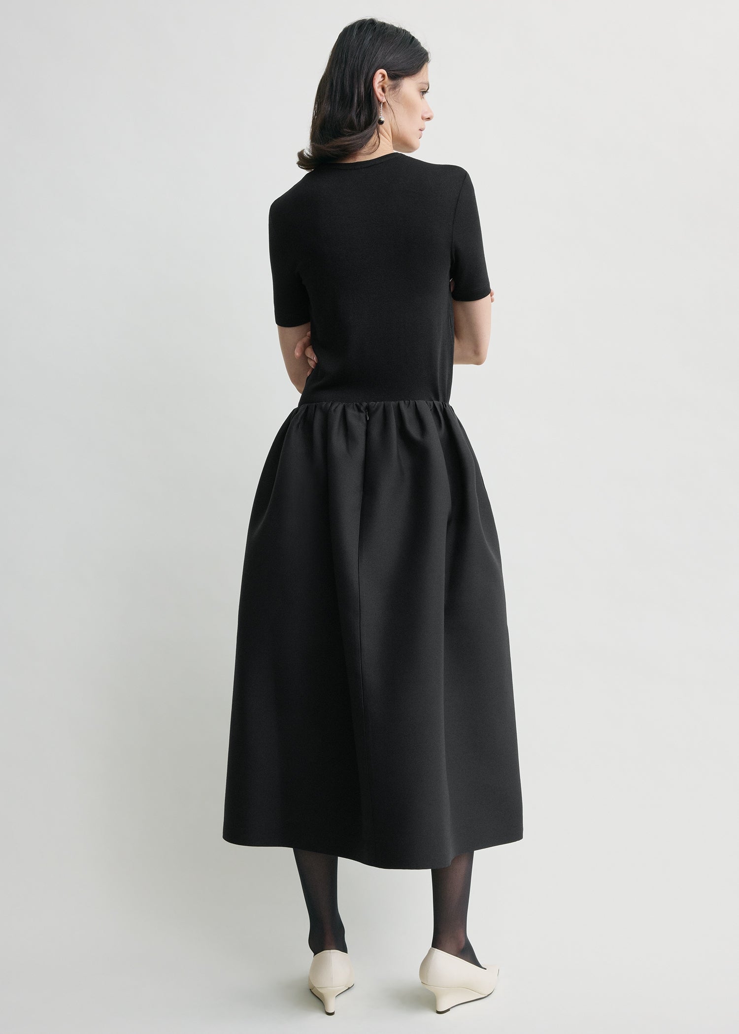 Gathered evening skirt black