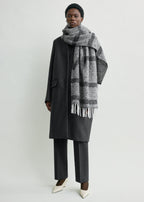 Monogram jacquard scarf black/white