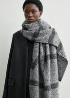 Monogram jacquard scarf black/white