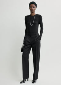 Pleat trousers black