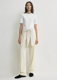 Pleat trousers off-white