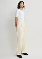 Pleat trousers off-white