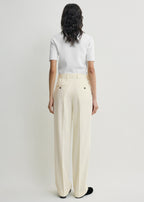 Pleat trousers off-white