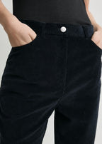 Straight cord trousers navy