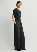 Drawstring dinner trousers black