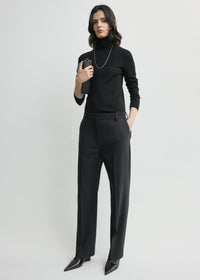 Cropped suit trousers washed black