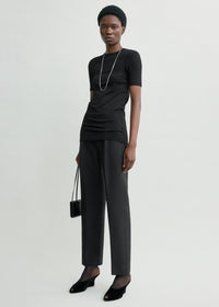 Slim evening trousers black