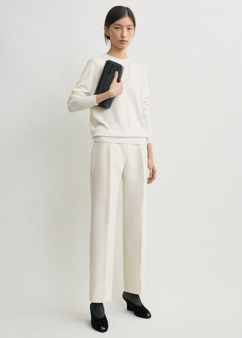 Slim evening trousers ecru