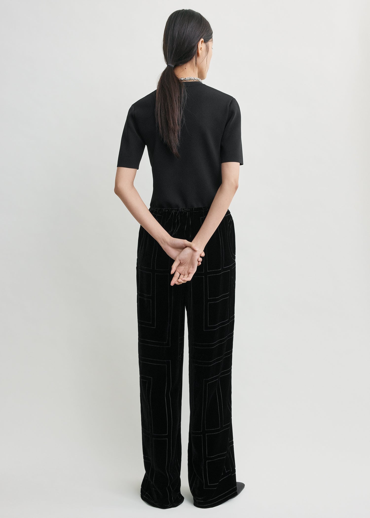 Monogram devoré pj bottoms black