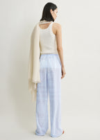 Monogram cotton-blend pj bottoms sky