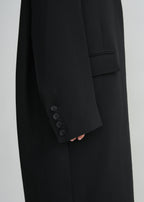 Deep pleat coat black