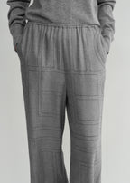 Monogram flannel pj bottoms smoke melange