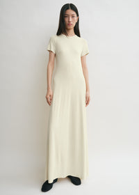 Fluid jersey dress ecru