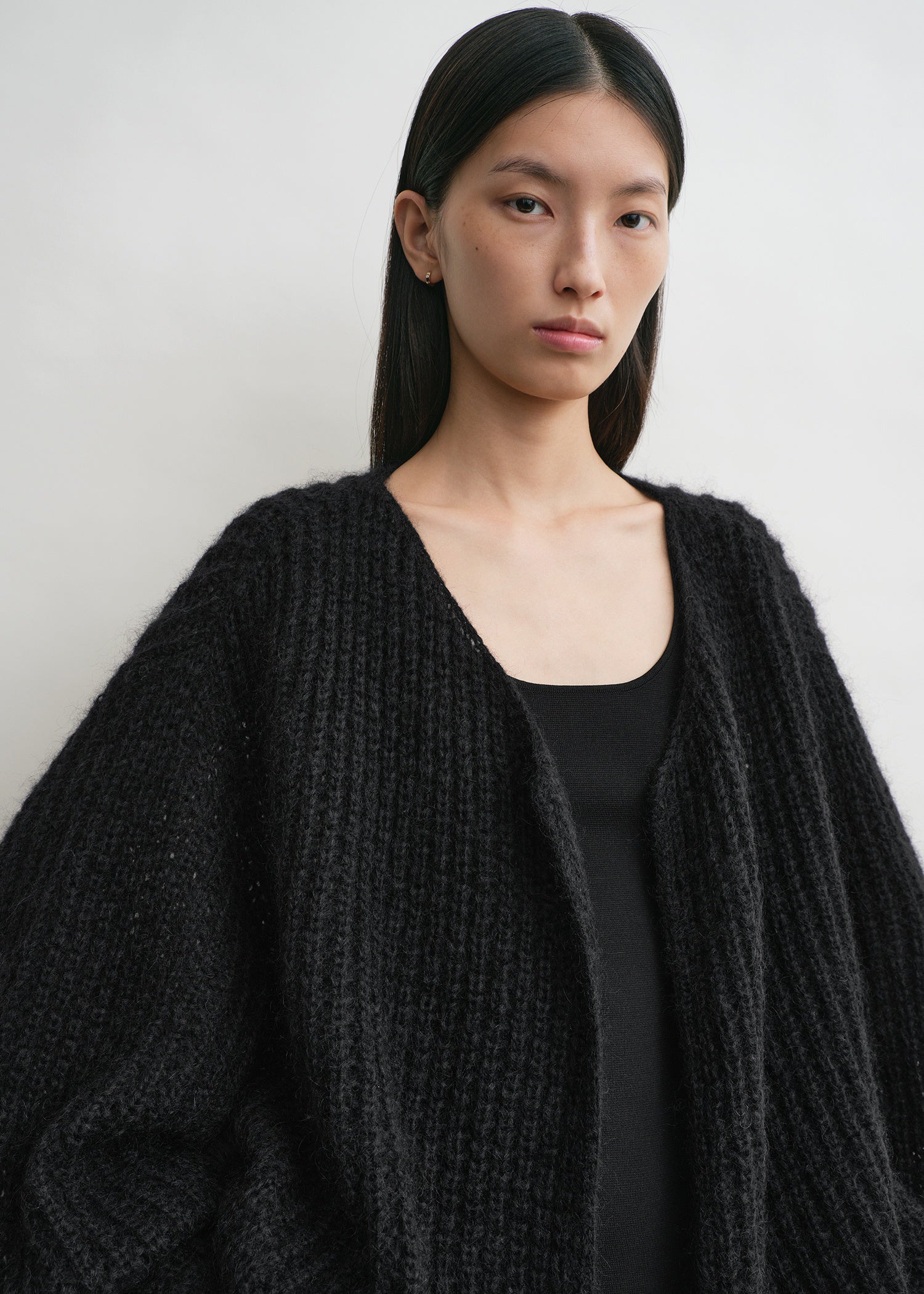 Puffed cardigan black