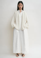 Puffed cardigan off-white