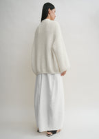 Puffed cardigan off-white