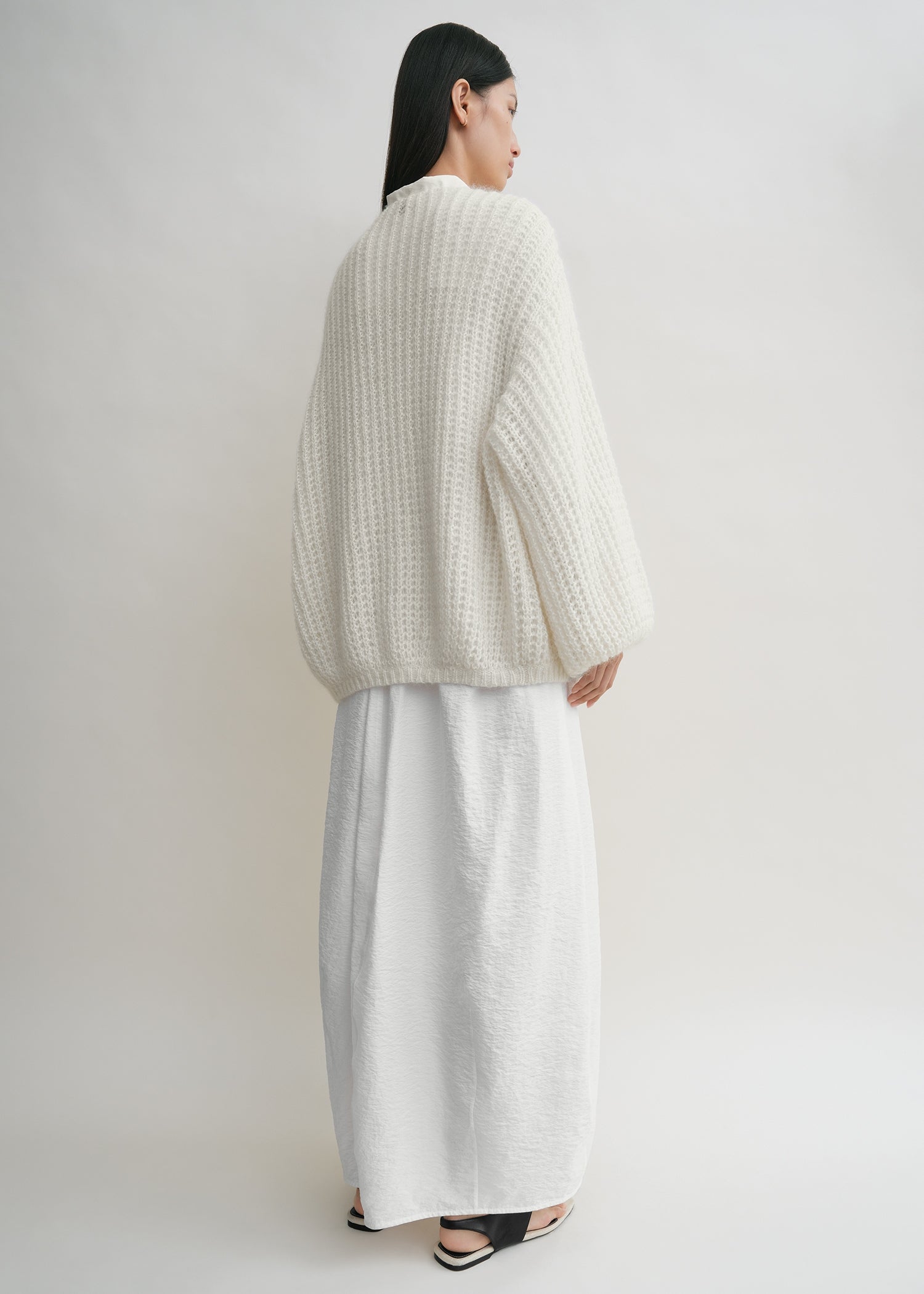 Puffed cardigan off-white
