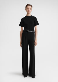 Relaxed straight trousers black