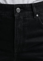 High slim denim black