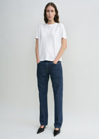 Low straight denim indigo