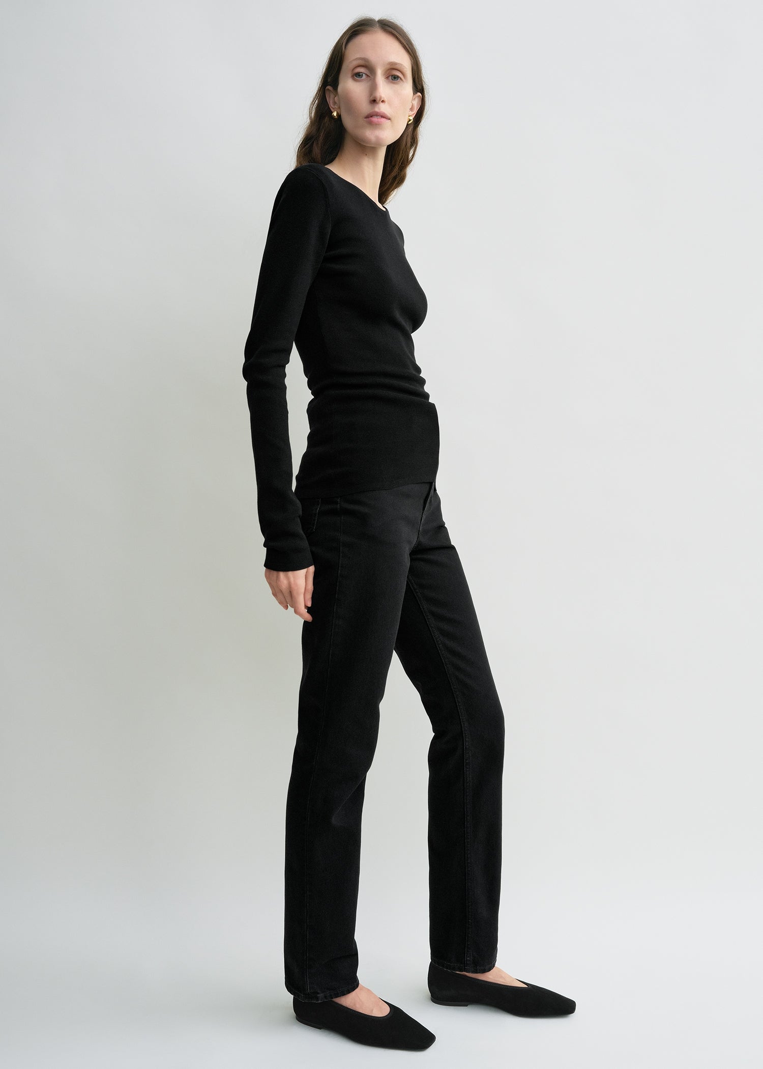 Compact cotton top black