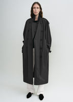 Crisp summer trench washed black