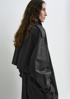 Crisp summer trench washed black