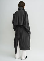 Crisp summer trench washed black