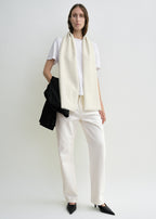 Light wool scarf white