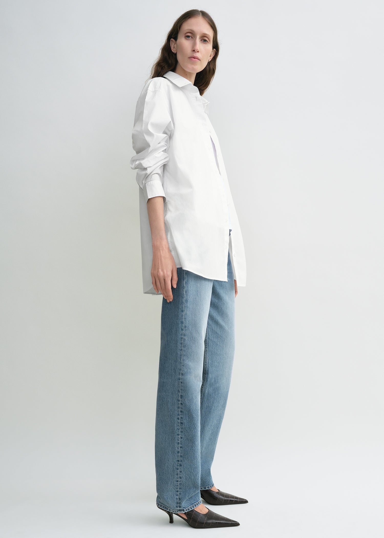 Classic tumbled shirt white