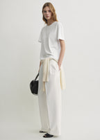 Relaxed chino trousers white