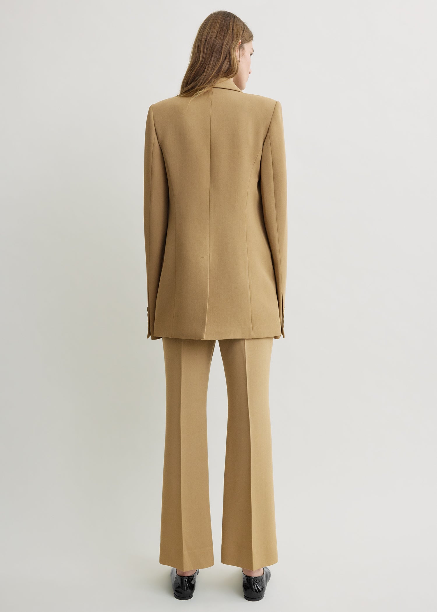 Slim tailored blazer beige