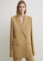 Slim tailored blazer beige