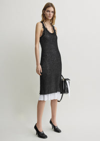 Mohair knit tank dress black