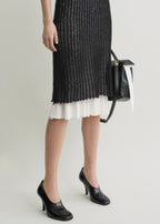 Mohair knit tank dress black