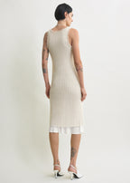 Mohair knit tank dress off-white