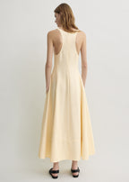 Sculpted cotton dress ecru