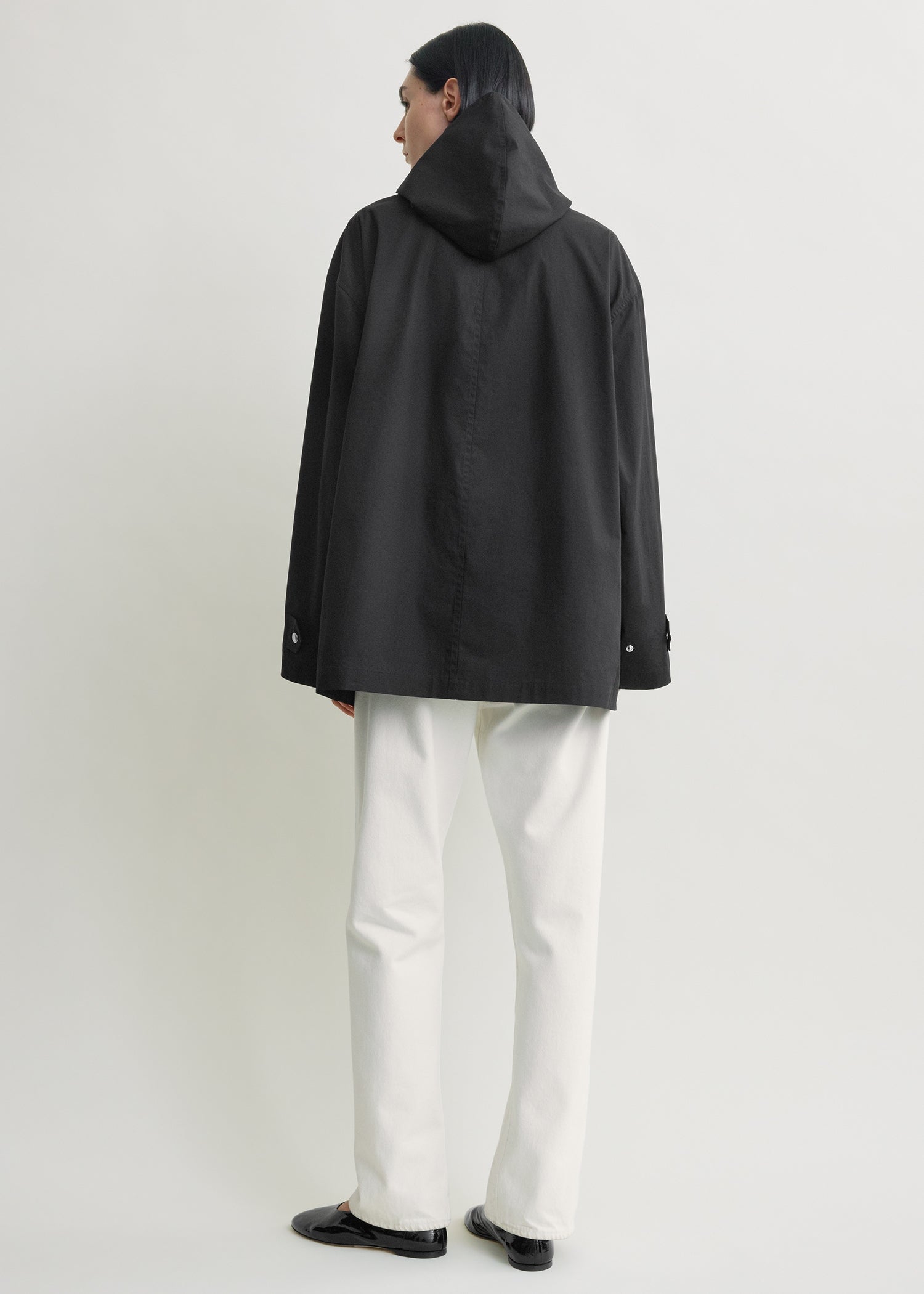 Technical scarf jacket black